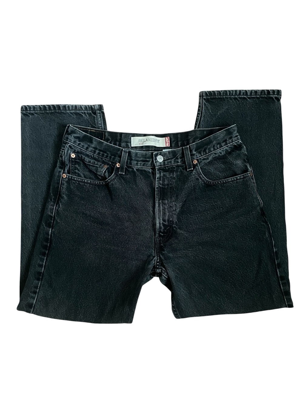 Vintage Levis 550 Black Jeans Mens 34x29 Relaxed Fit Denim Y2K Streetwear - Picture 2 of 8